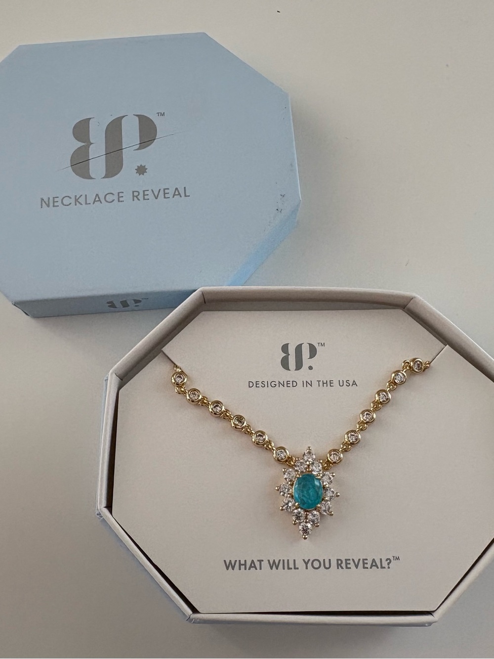 Bomb Party Classic Floral Details Necklace NK35512 ColorChangingStone Blue Topaz